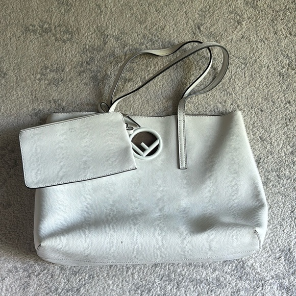 Summer is coming!!! Fendi F is Fendi Shopper Tote w/ Pouch, Great Condition! - Picture 1 of 6